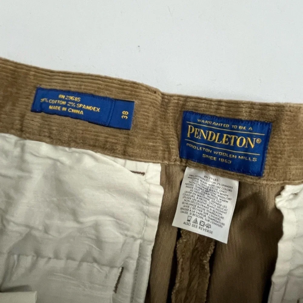 Pendleton Men's Corduroy Pants - Tan Size 38